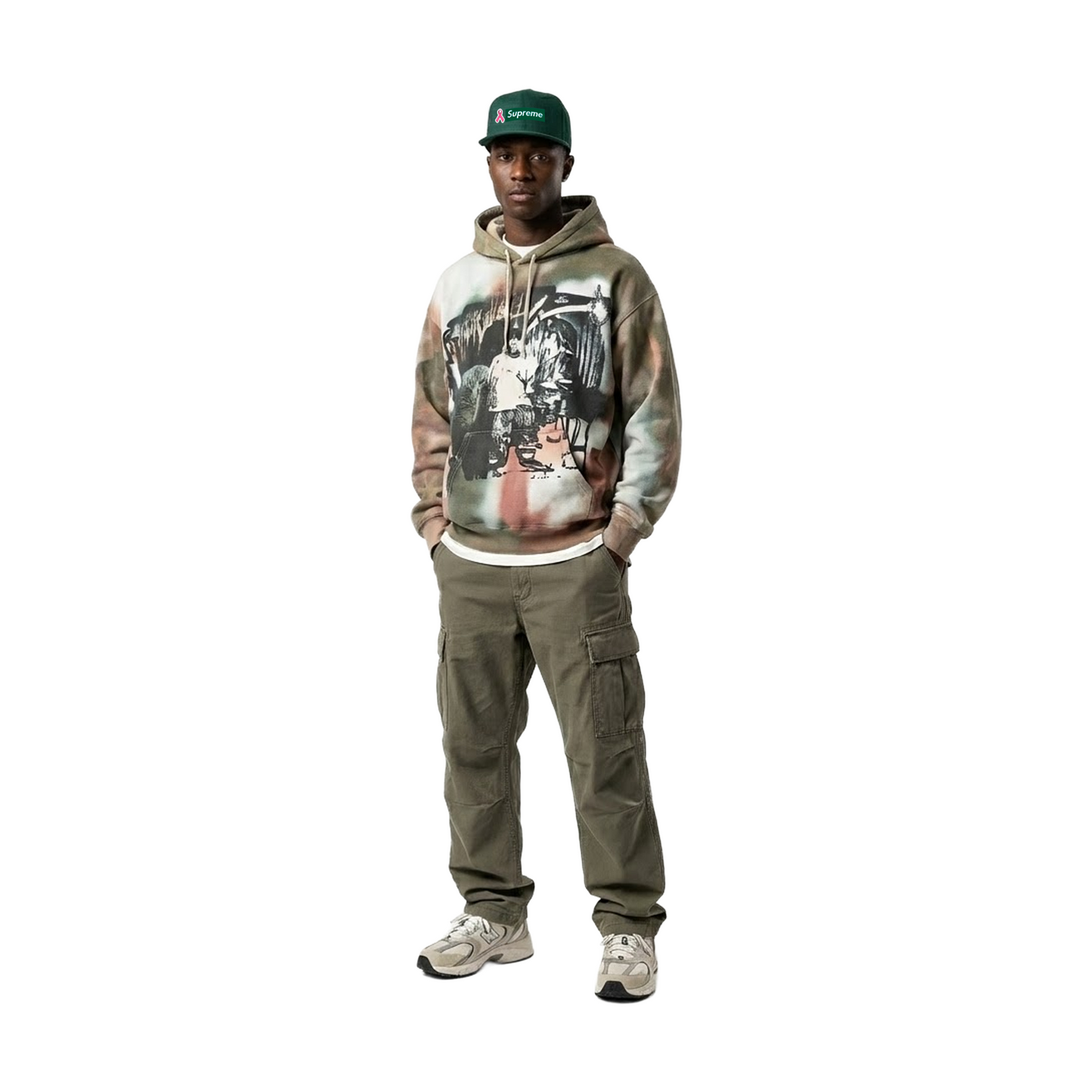 Supreme Breast Cancer Awareness Box Logo New Era® Cap Dark Green (FW25)