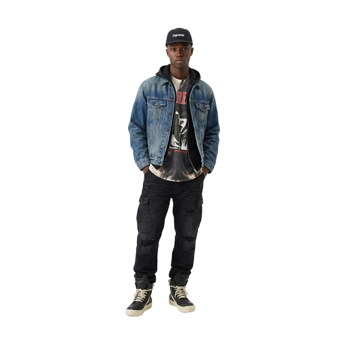 Supreme Washed Chino Twill Camp Cap Black (FW25)