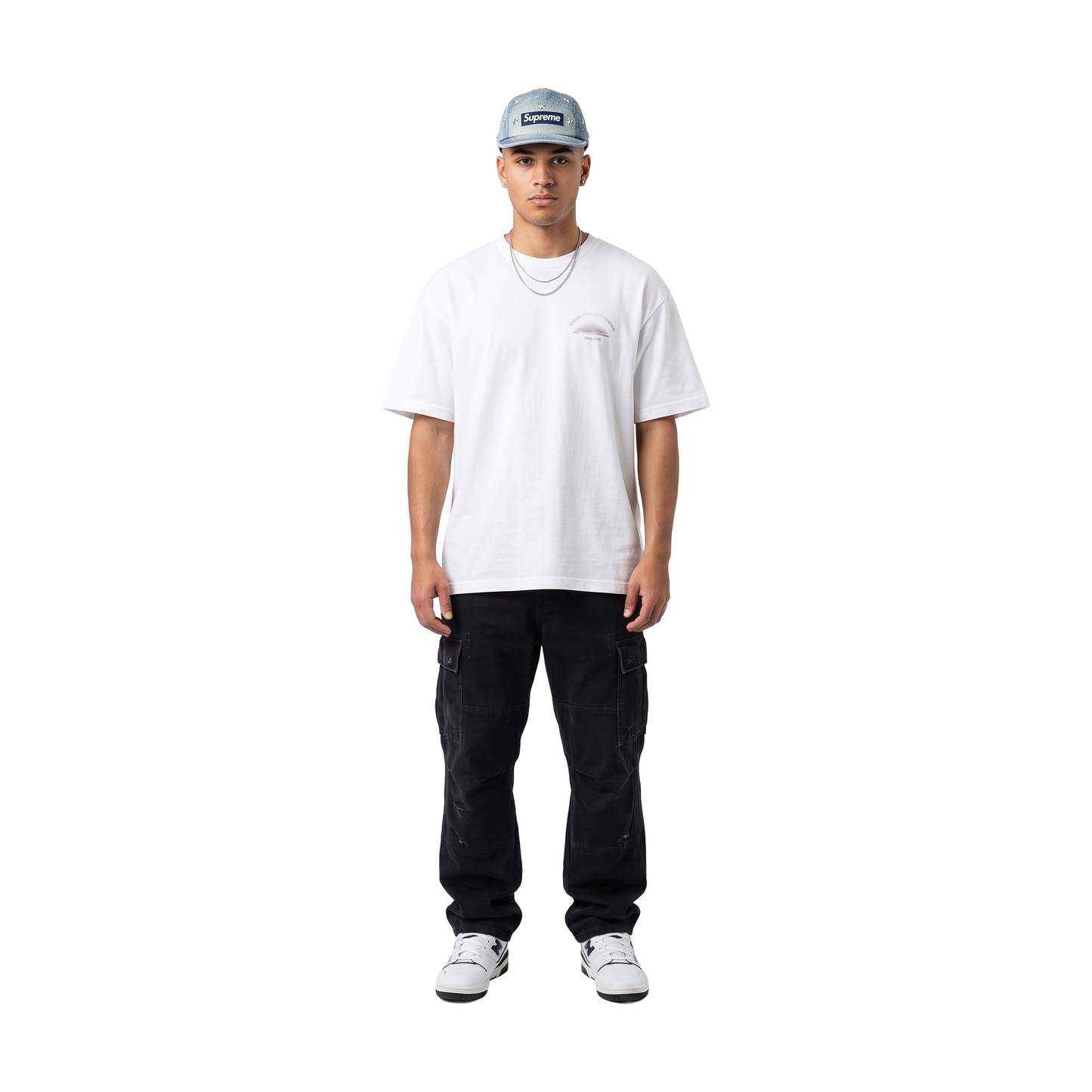 Supreme Stars Studded Denim Camp Cap Washed Indigo (SS26)