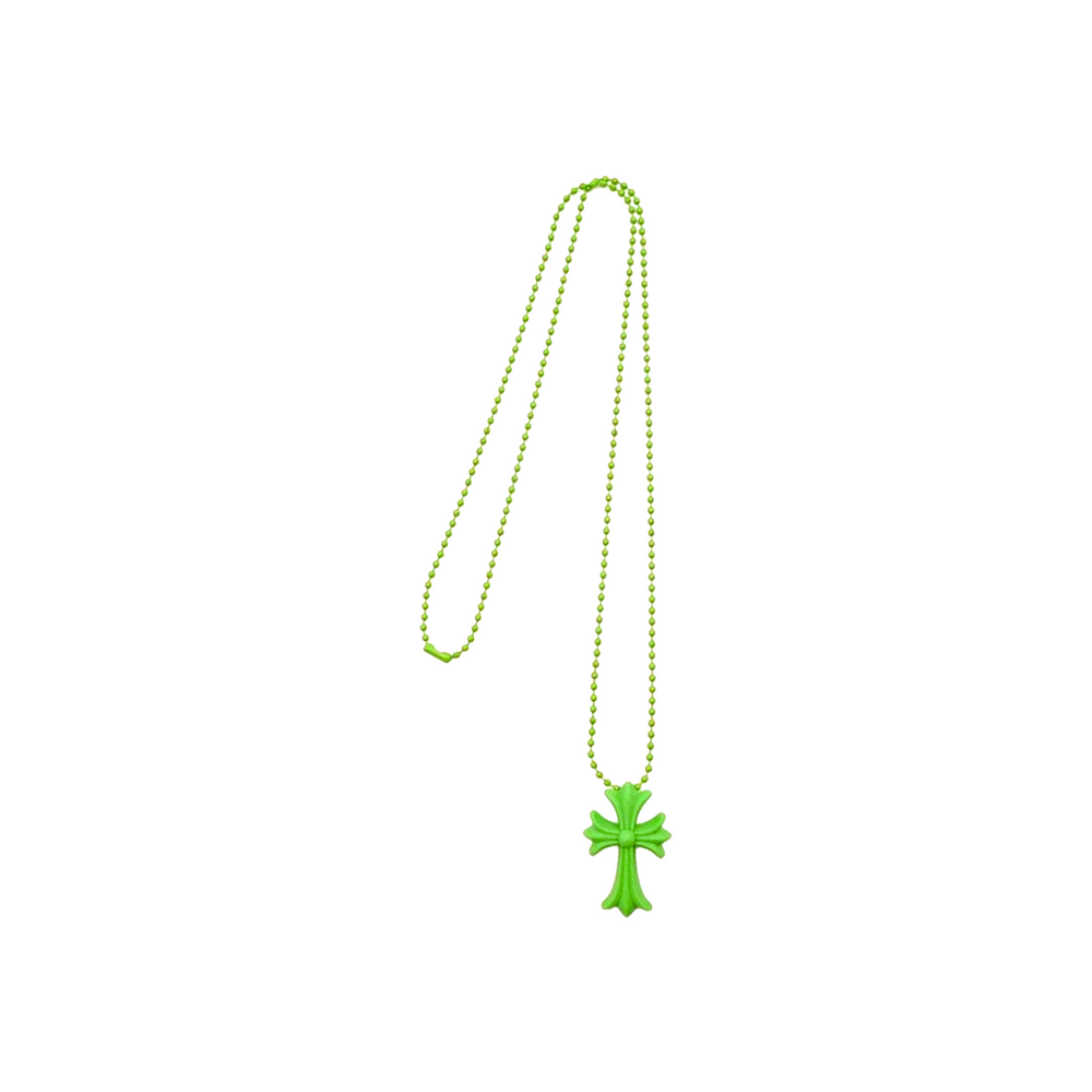 CHROME HEARTS F&O Small Cross Ball Chain Silicone Necklace Green