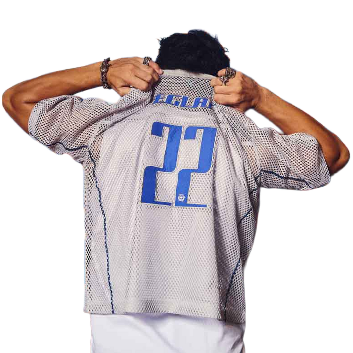 EGLAF R//W Mesh Boxy Tee Light Grey (FW25)