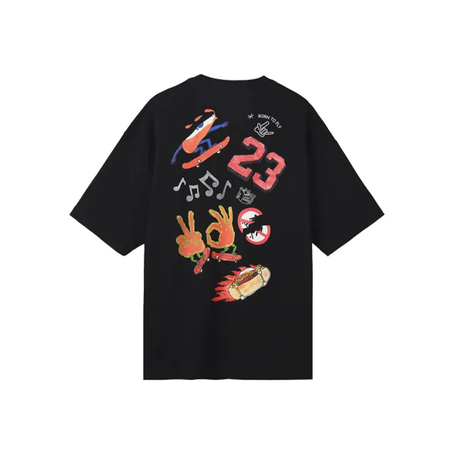 Jordan Fire Jumpman Back Logo Tee Black (SS23)