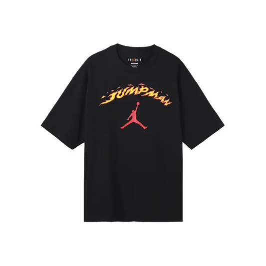 Jordan Fire Jumpman Logo Tee Black