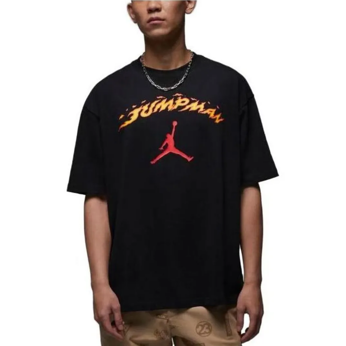 Jordan Fire Jumpman Back Logo Tee Black (SS23)