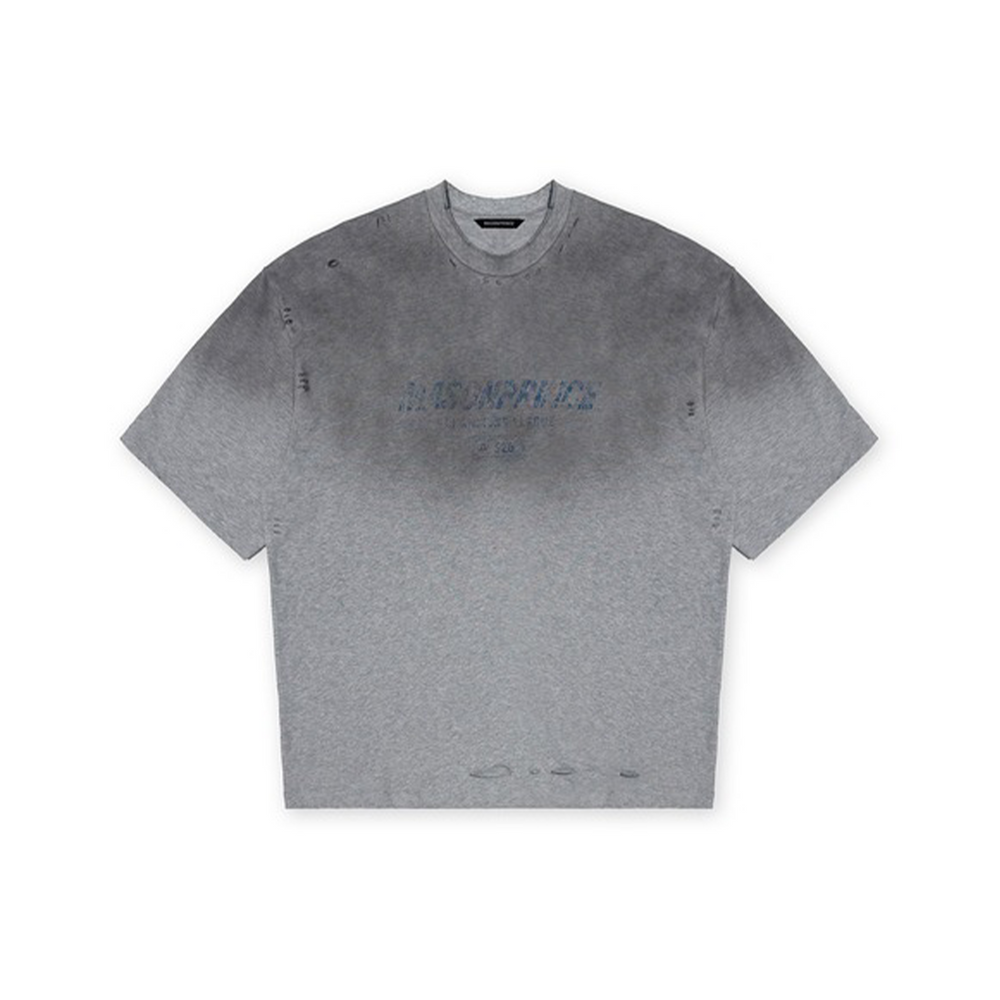 MASONPRINCE Damage Gradient Washed Tee Grey