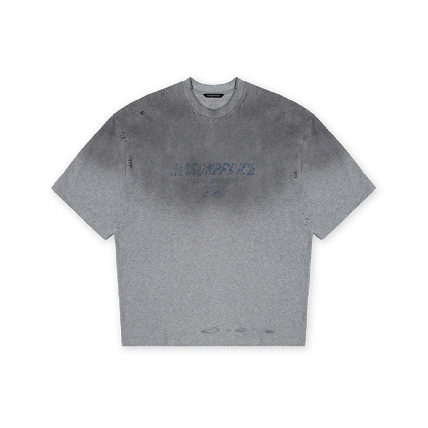 MASONPRINCE Damage Gradient Washed Tee Grey