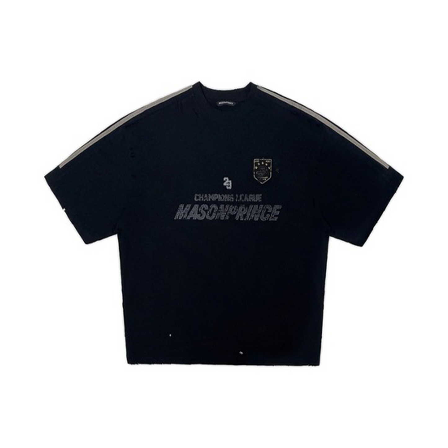 MASONPRINCE Stripe Champion League Tee Black (SS24)