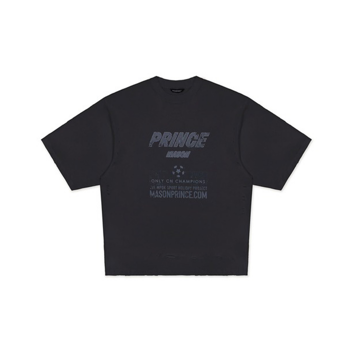 MASONPRINCE Football Washed Damaged Tee Iron Grey