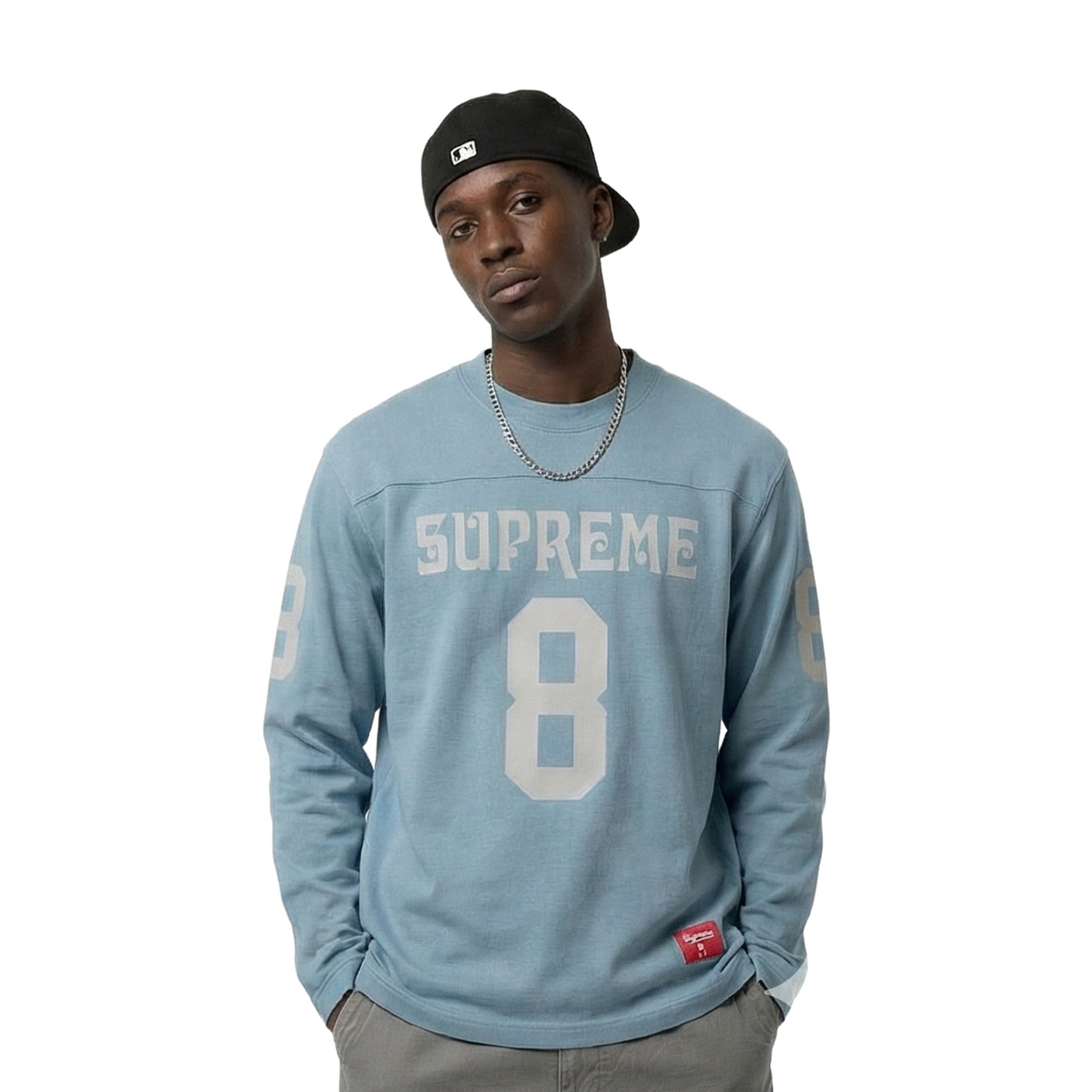 Supreme Affiliated Long Sleeved Football Tee Slate (SS25)
