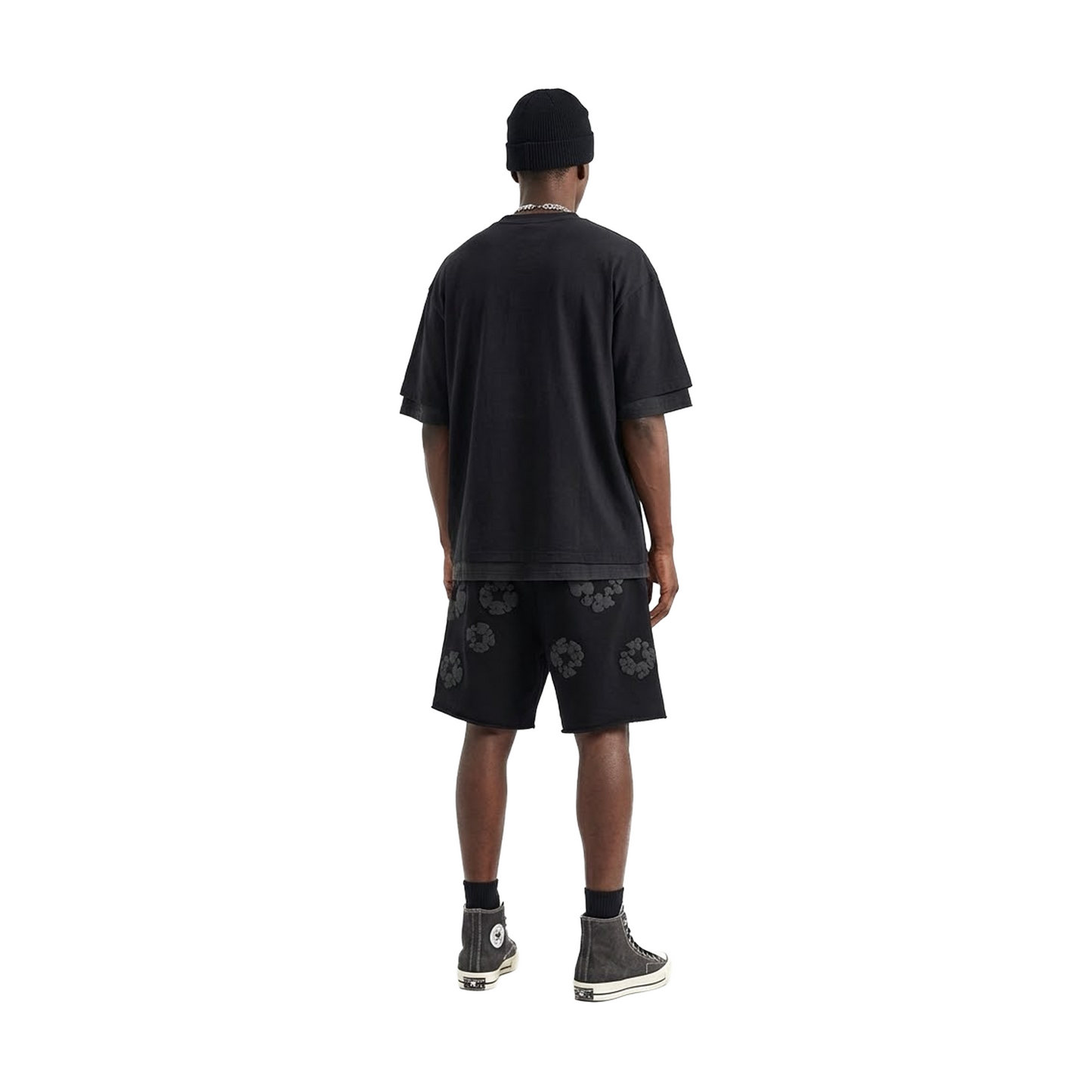 Denim Tears The Cotton Wreath Shorts Black Monochrome (SS24)