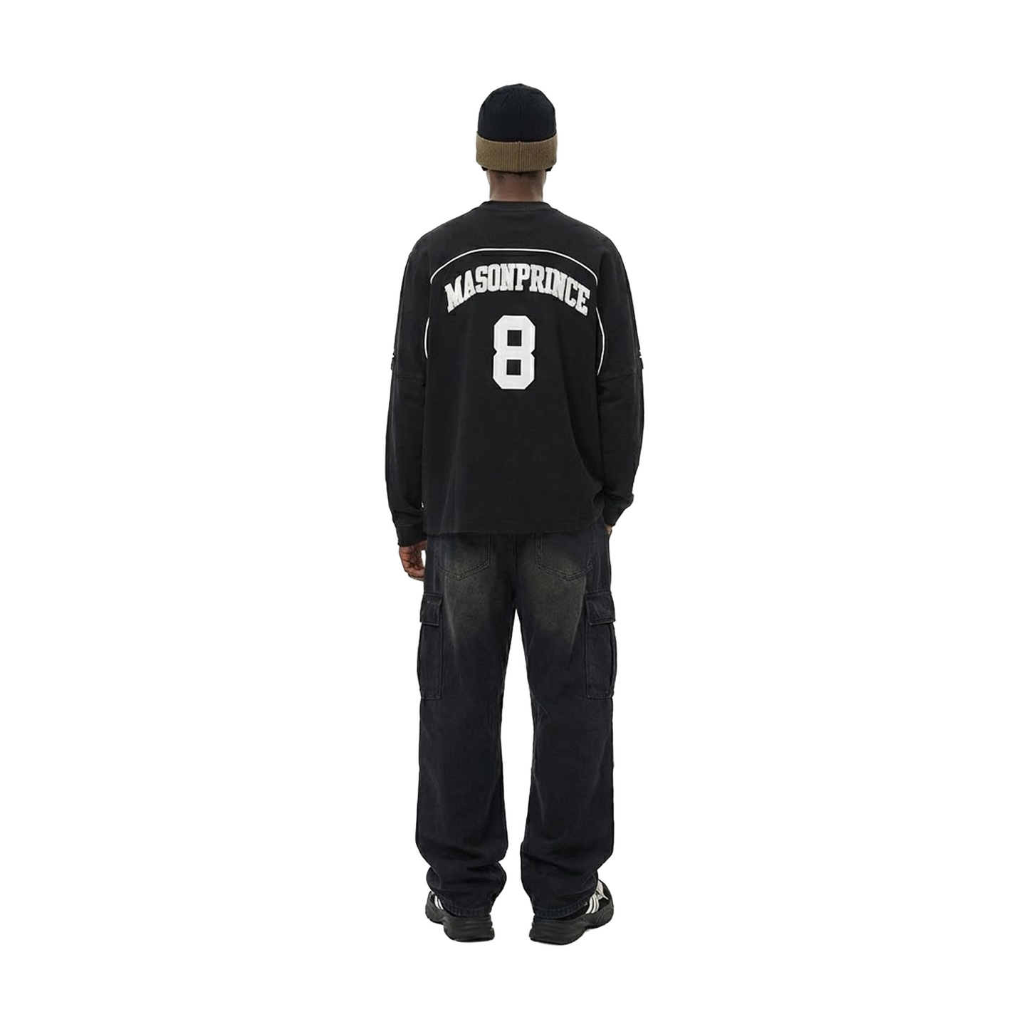 MASONPRINCE 8 Badge Long Sleeve Tee Black (SS25)