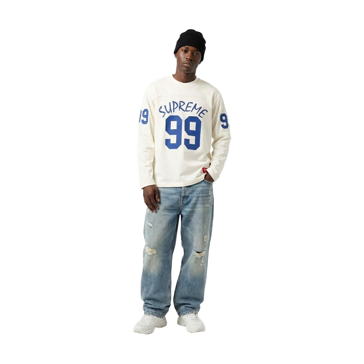 Supreme 99 Long Sleeved Football Tee White (SS24)