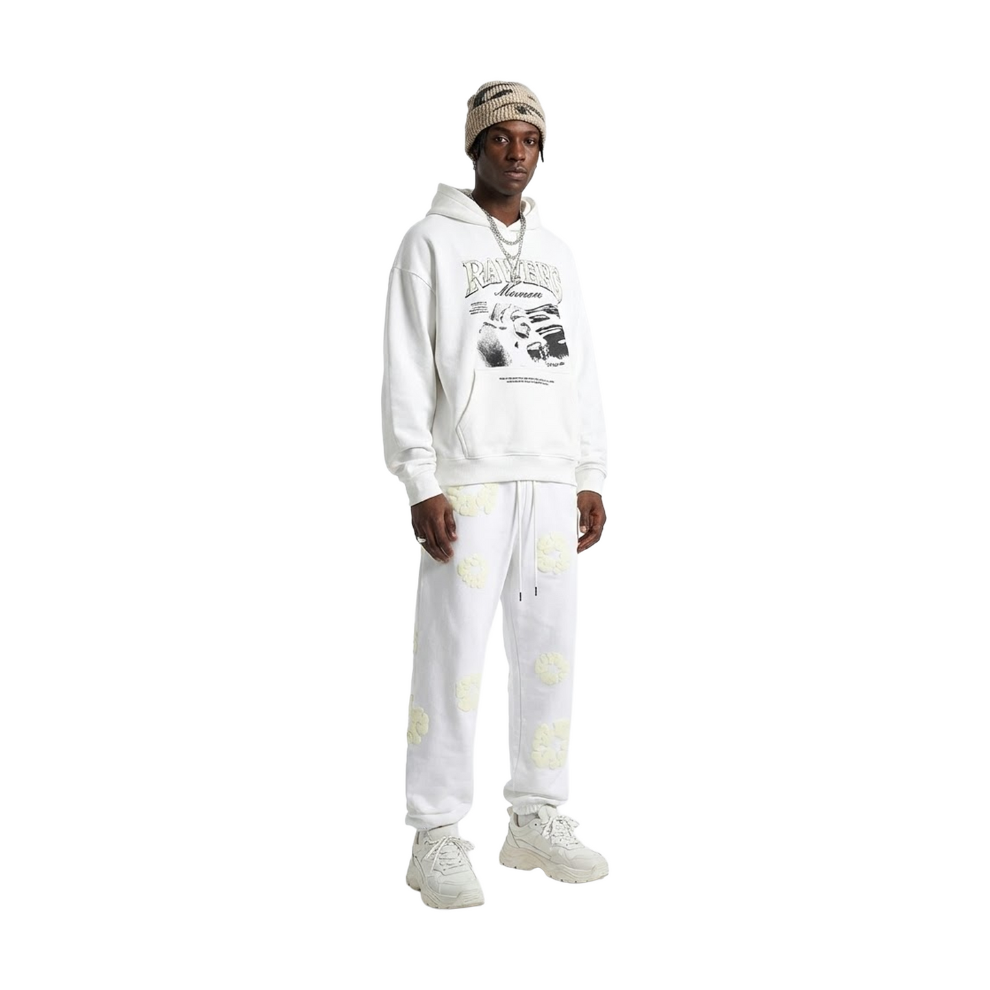 Denim Tears Cotton Wreath Sweatpants White Monochrome (SS24)