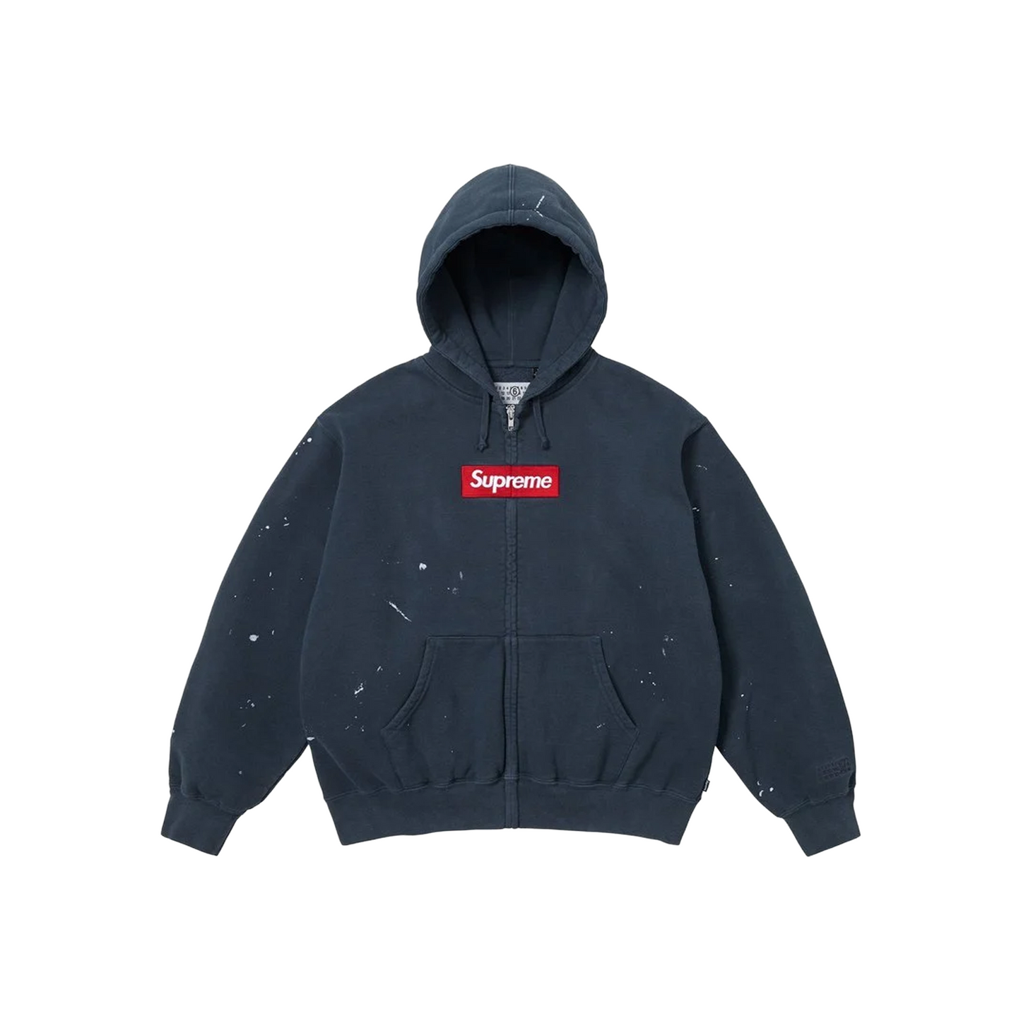 Supreme® / MM6 Maison Margiela Box Logo Zip Up Hoodie Navy (SS26)
