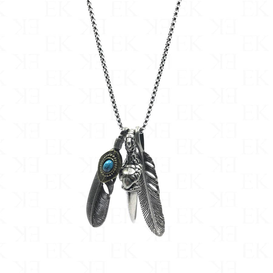 EK Collection Dagger Feza Necklace Silver