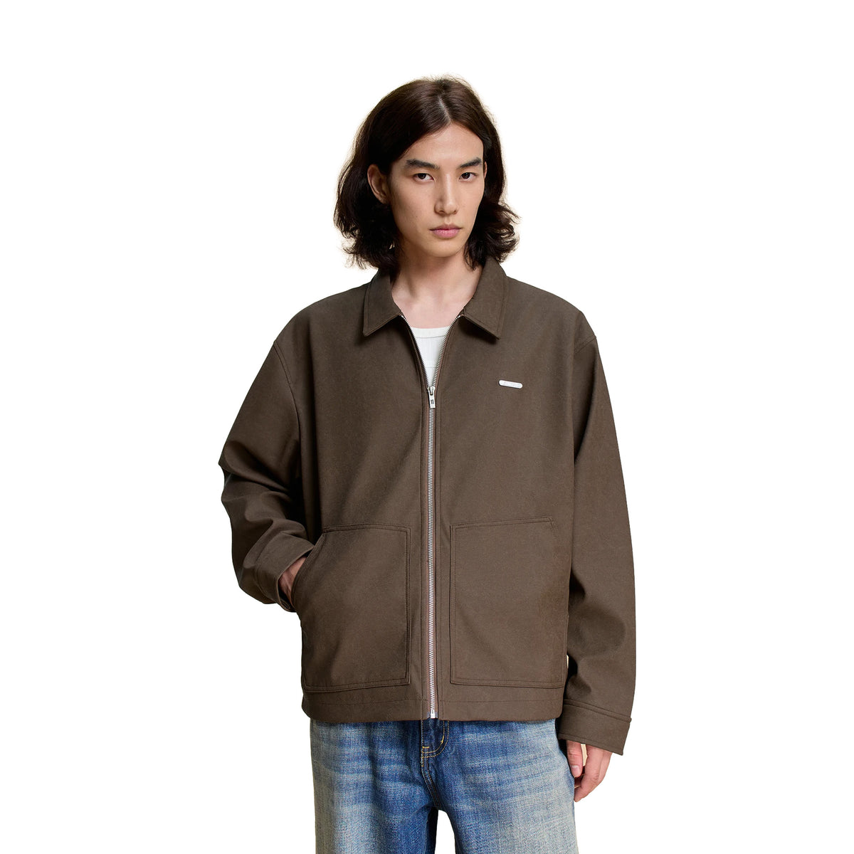 BONELESS Clarflip Collar Long Sleeved Shirt Brown (FW24)