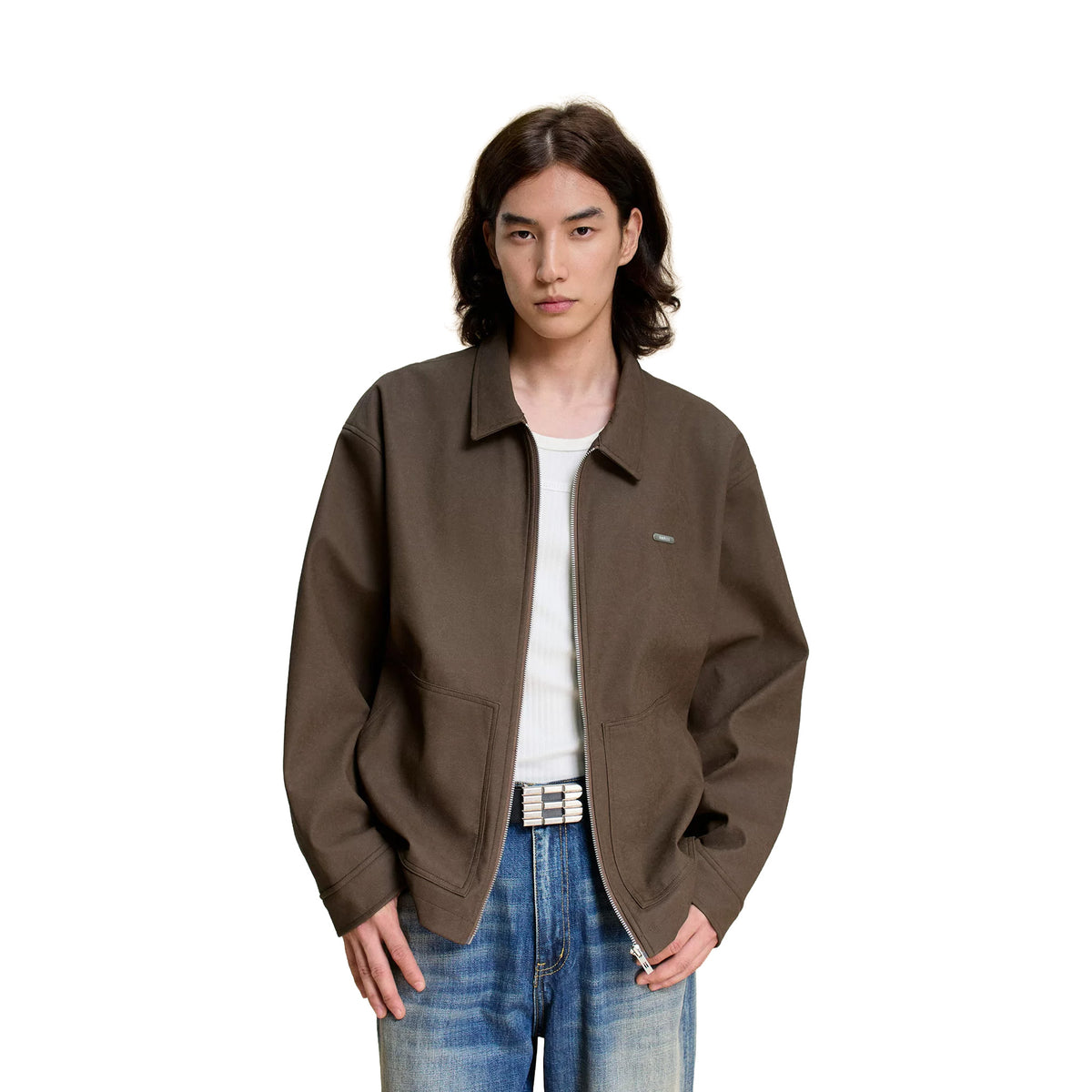 BONELESS Clarflip Collar Long Sleeved Shirt Brown (FW24)