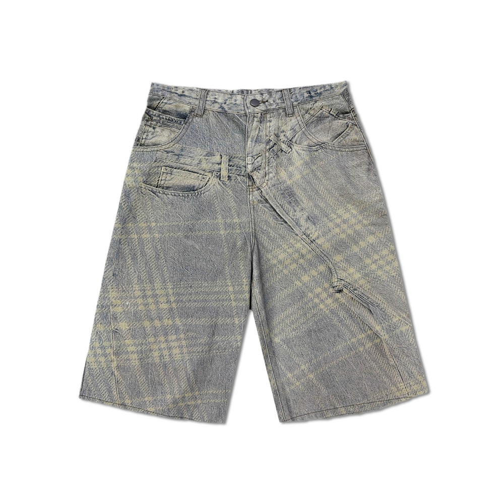 RAW/21 Split Print Denim Jorts Washed Grey (SS26)