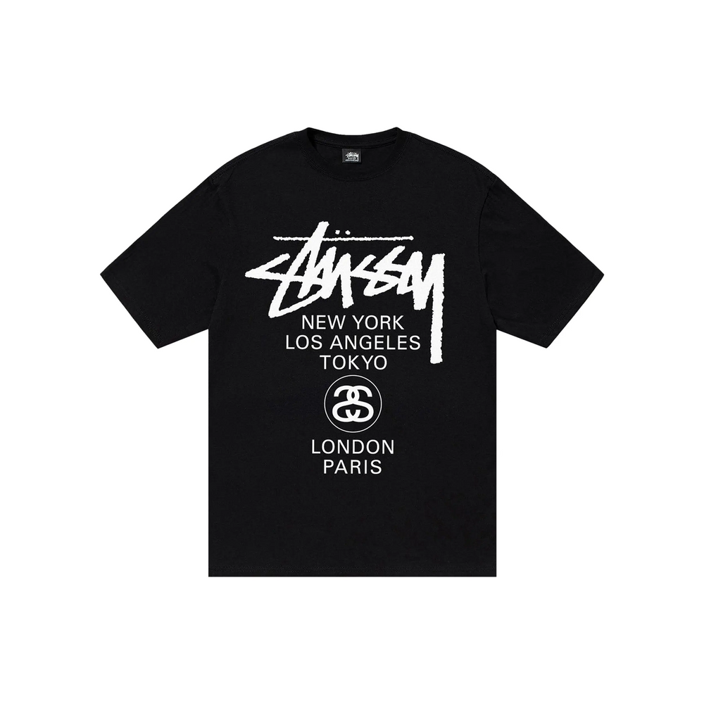 Stussy World Tour Tee Black (SS24)