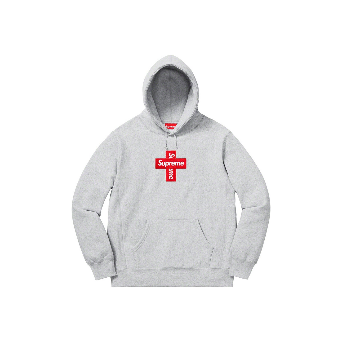 Supreme Cross Box Logo Hoodie Sweatshirt Heather Grey (FW20)