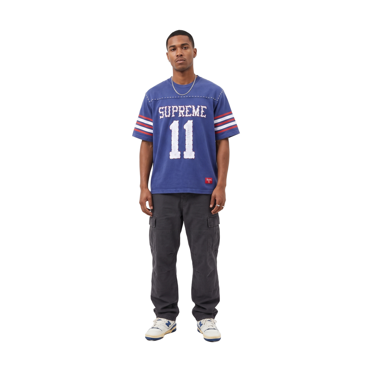 Supreme Studded Short Sleeved Football Tee Blue (SS26)