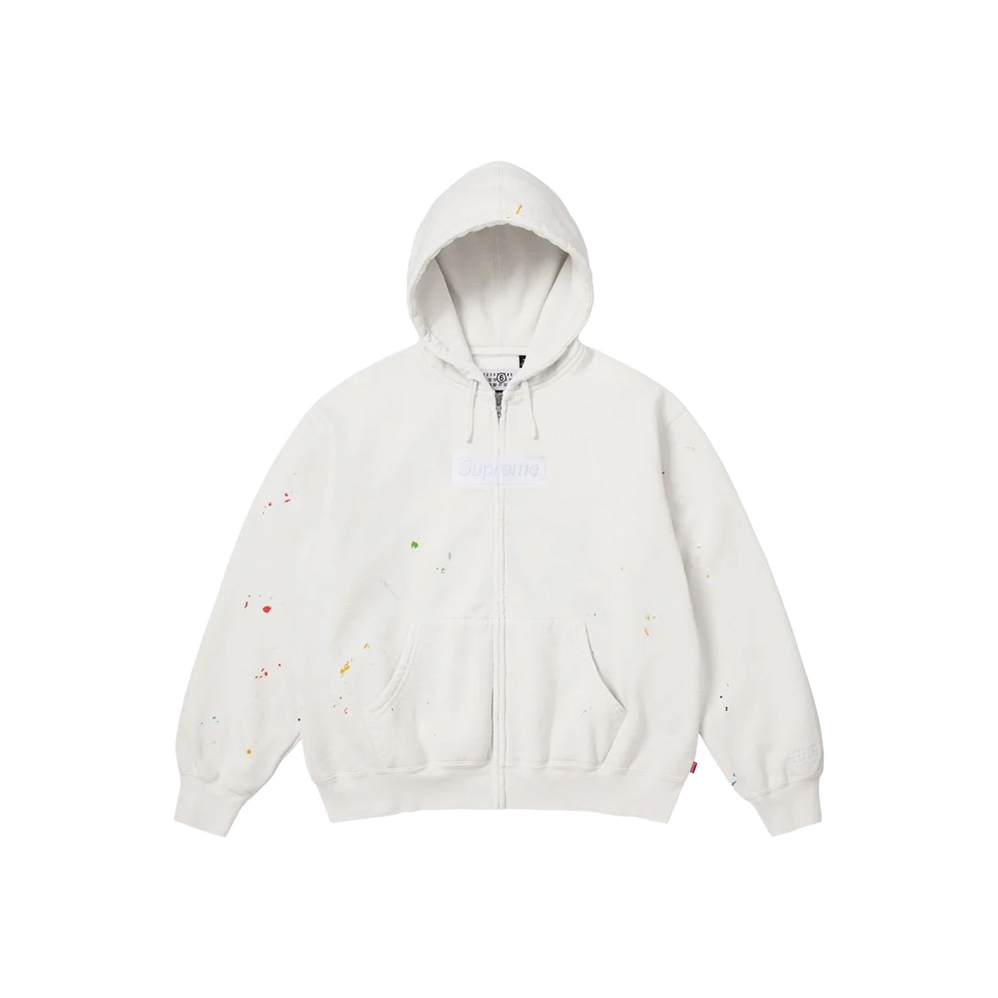 Supreme® / MM6 Maison Margiela Box Logo Zip Up Hoodie White (SS26)