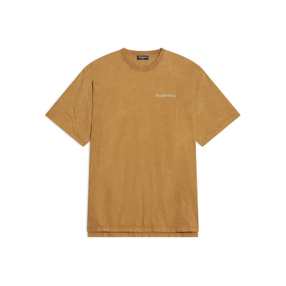 Balenciaga Turn Slit Tee Beige