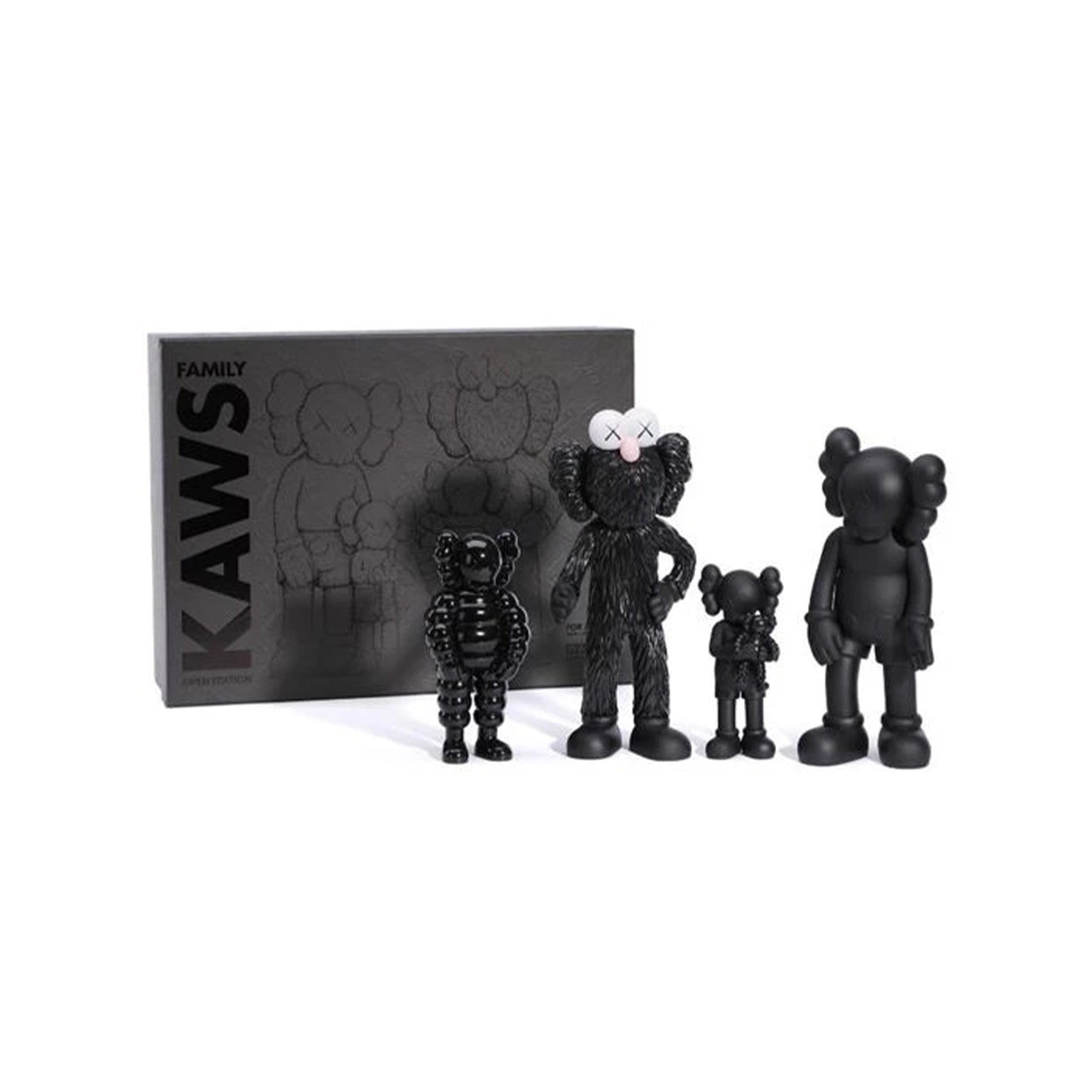 KAWS Family Vinyl Figures Black – STEALPLUG KL