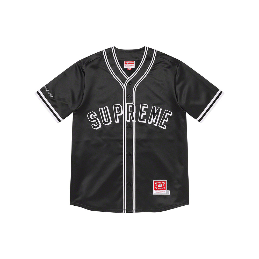 Supreme®/Mitchell & Ness® Satin Baseball Jersey Black