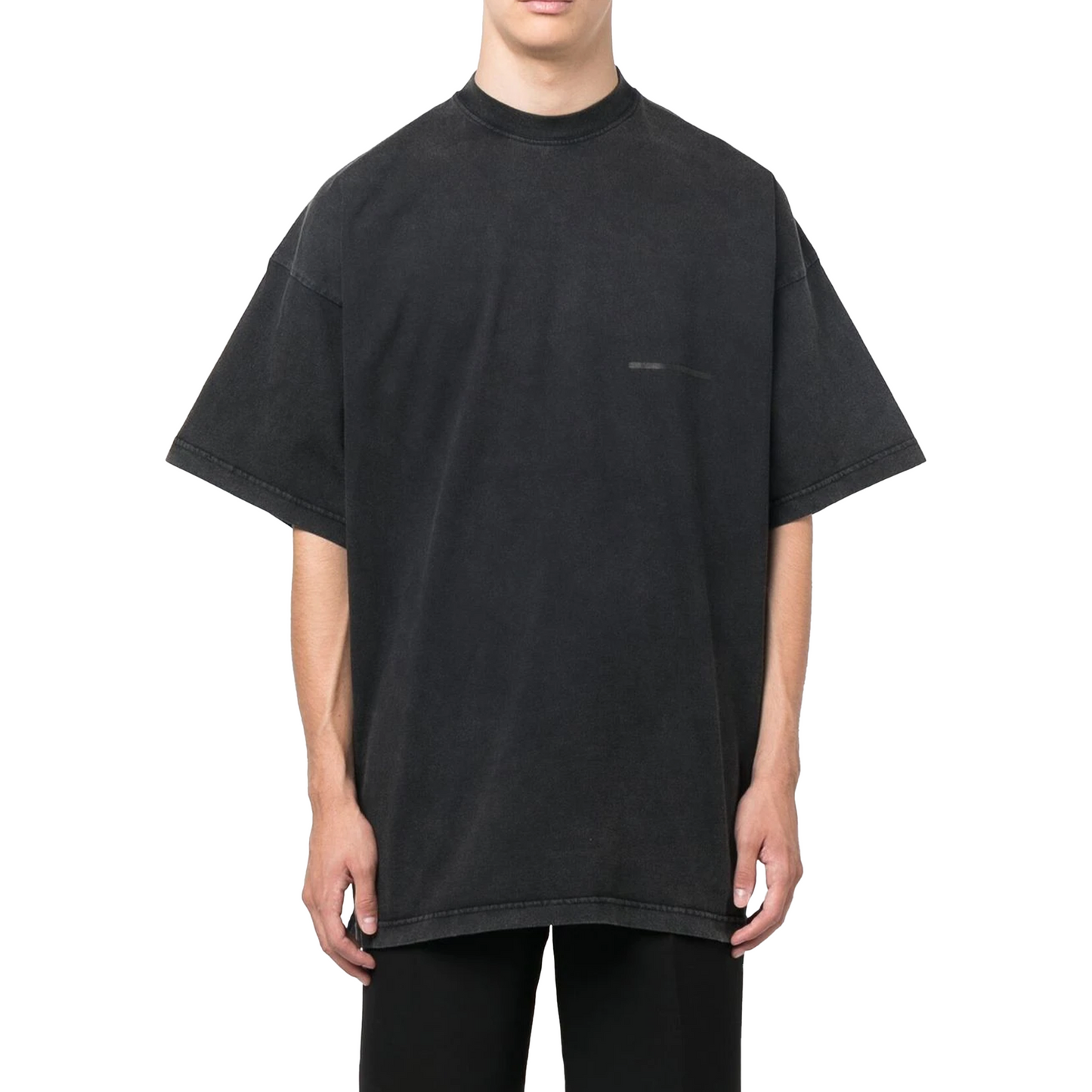 Balenciaga Oversized Strike 1917 Print Tee Faded Black