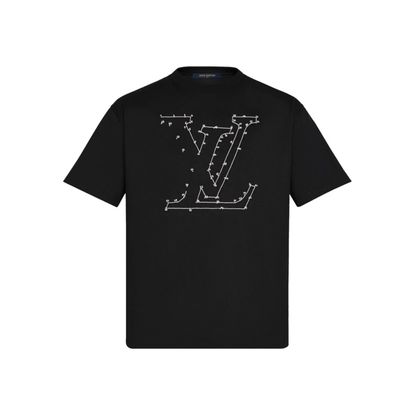Louis Vuitton LV Stitch Print and Embroidered Tee Black
