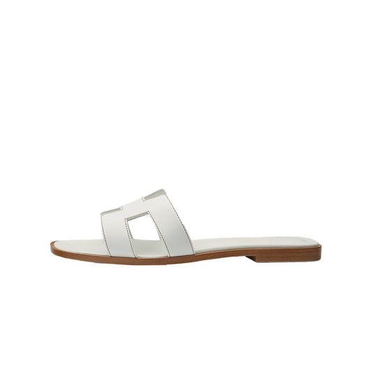 Hermes Oran Sandal Blanc