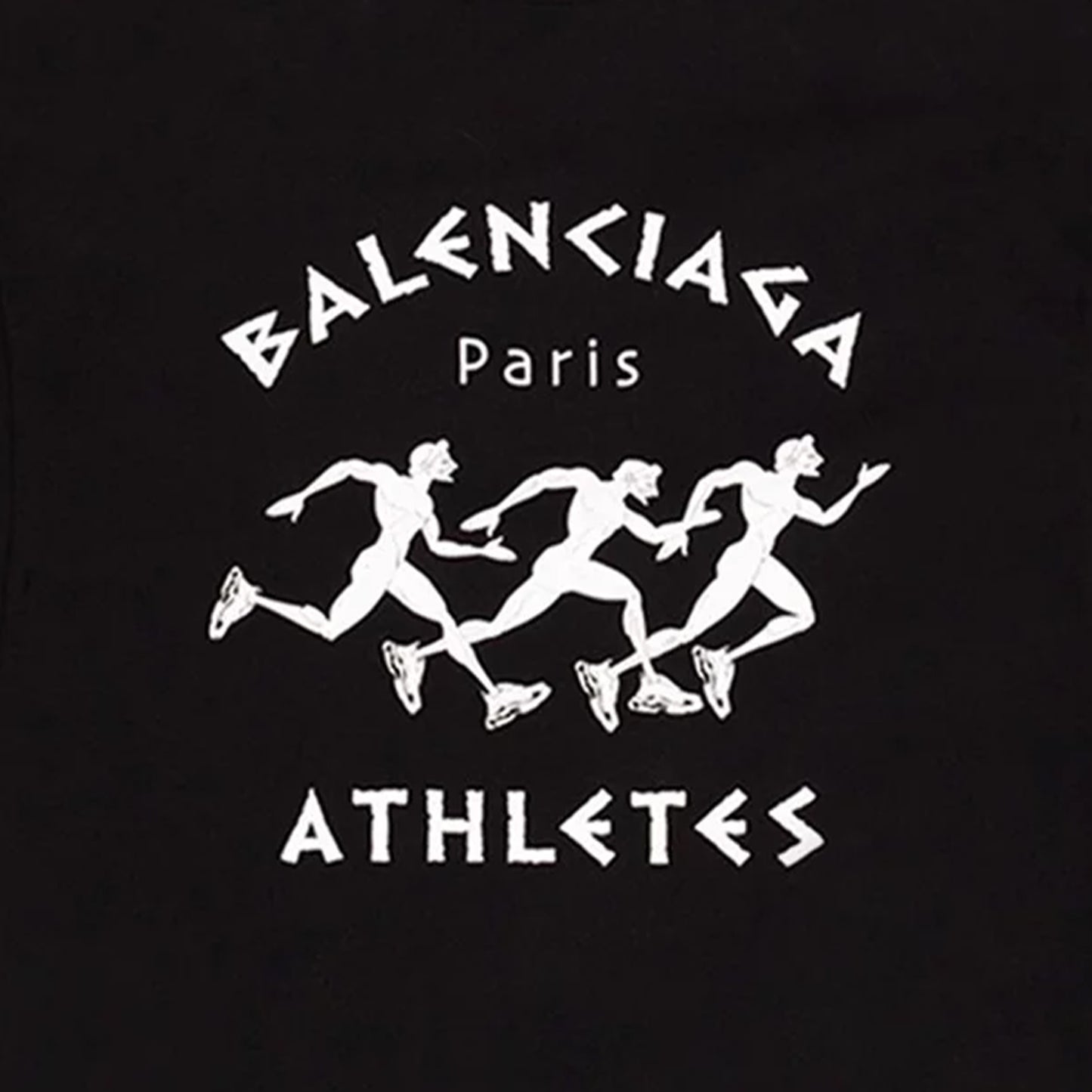 Balenciaga Athletes Logo Oversize Tee Black