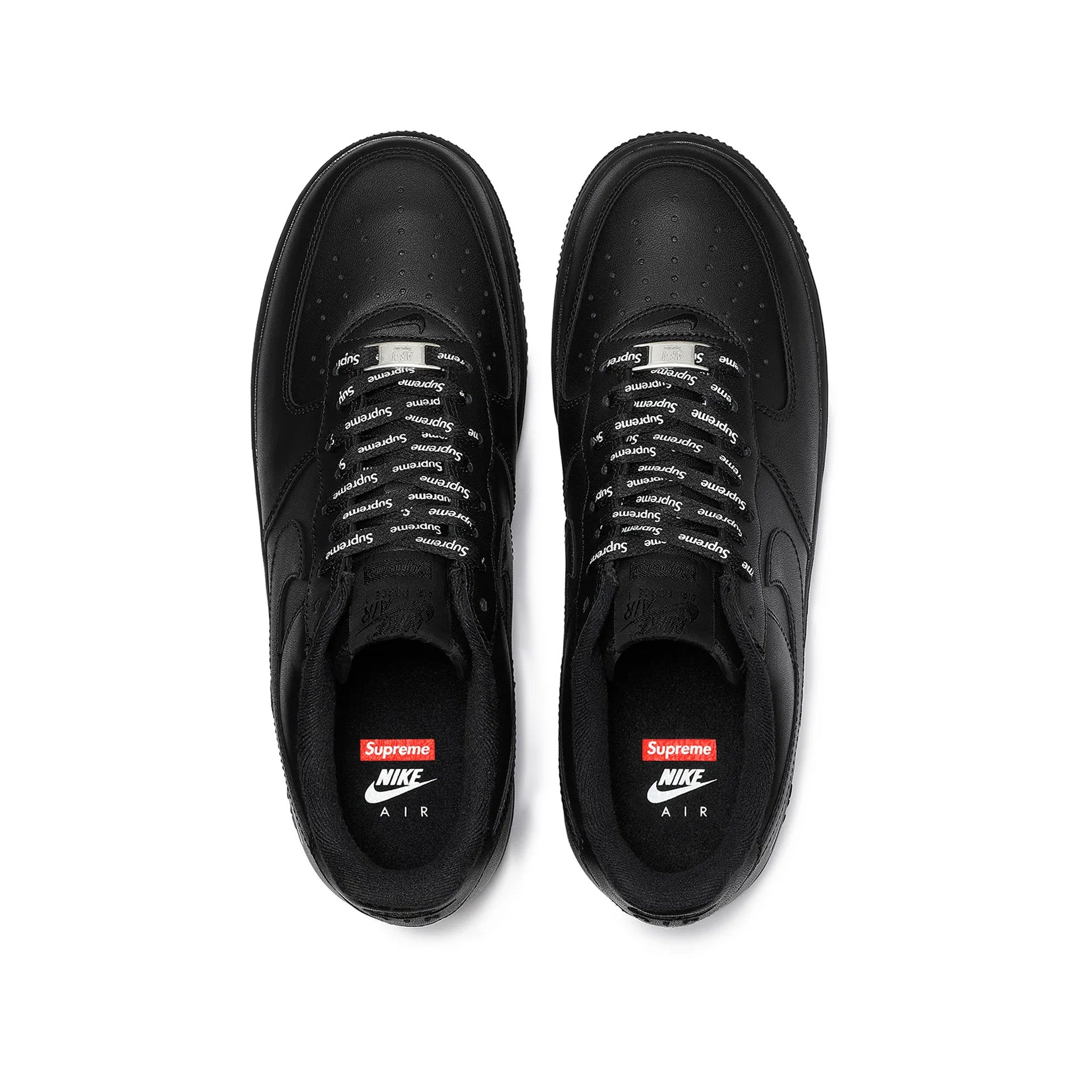 Air force 1 on sale x supreme black