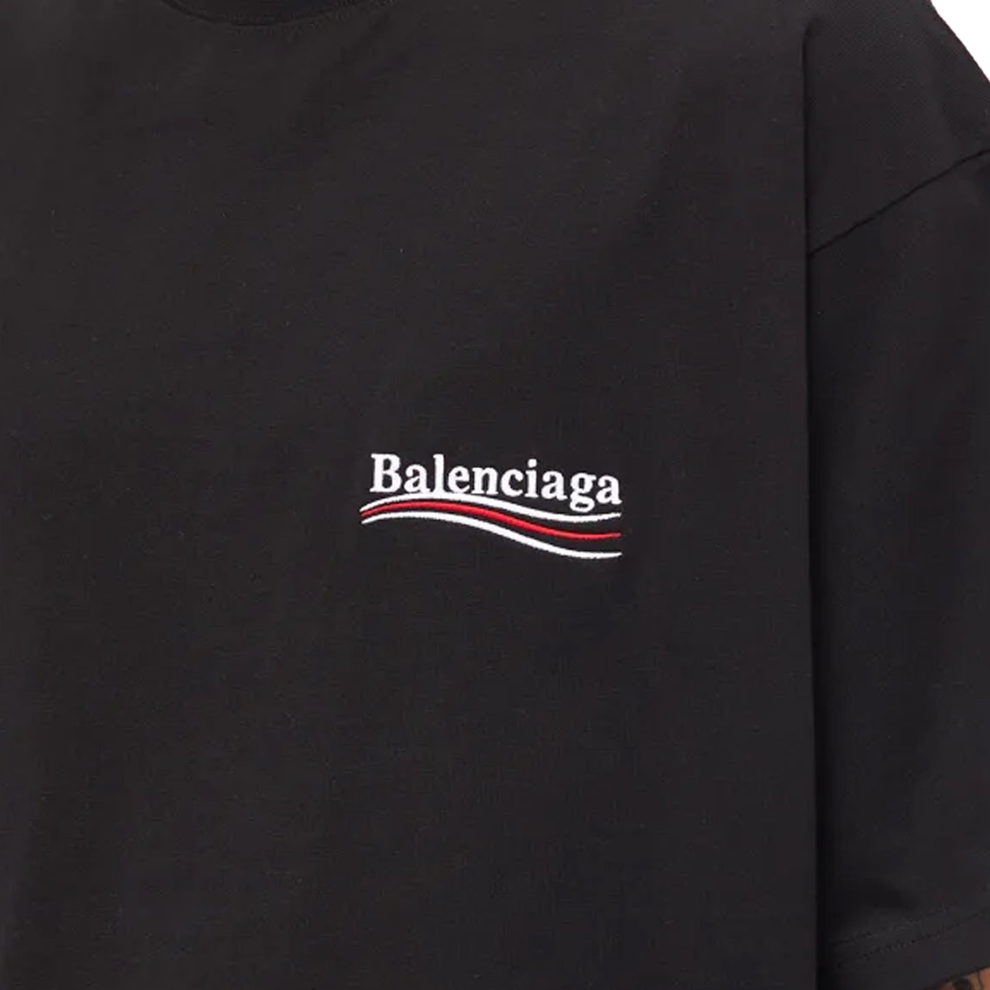 Balenciaga Political Campaign Logo Tee Black