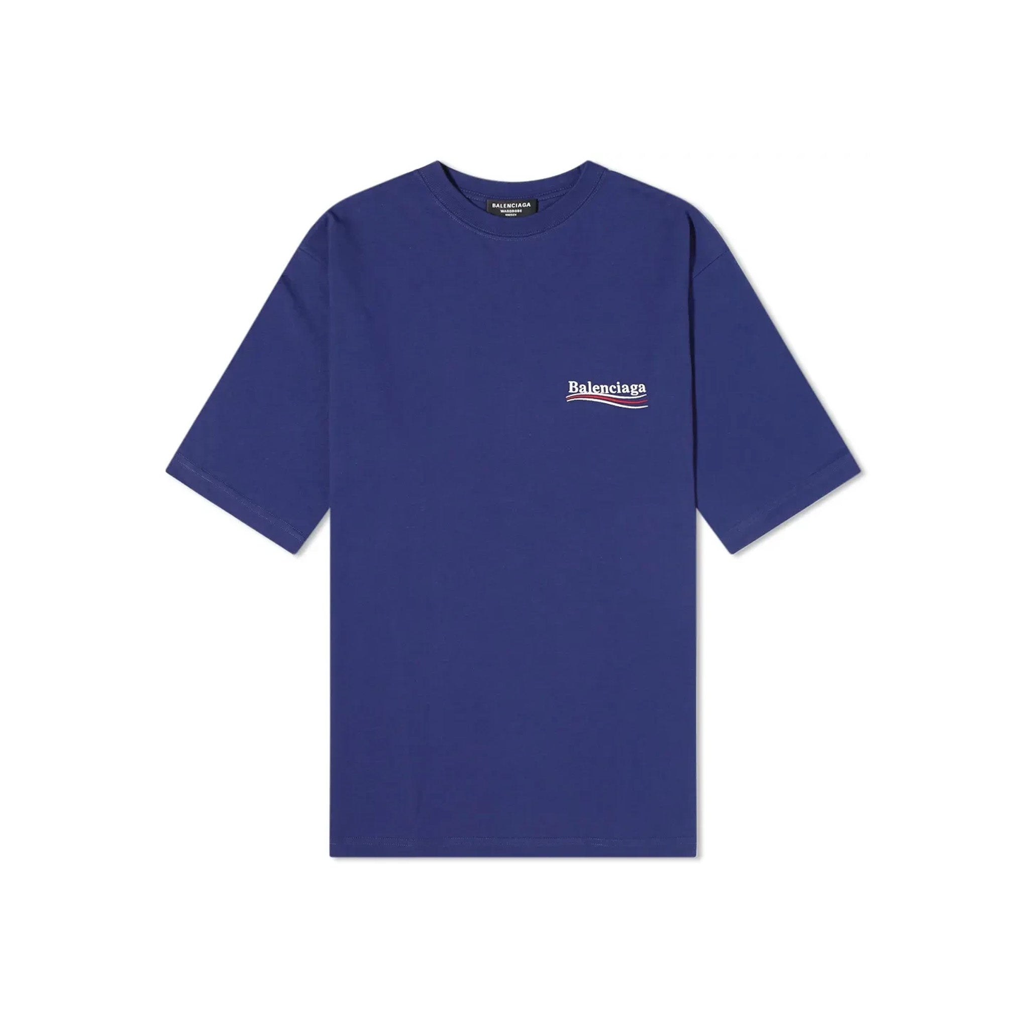 Balenciaga Political Campaign Logo Tee Pacific Blue – STEALPLUG KL