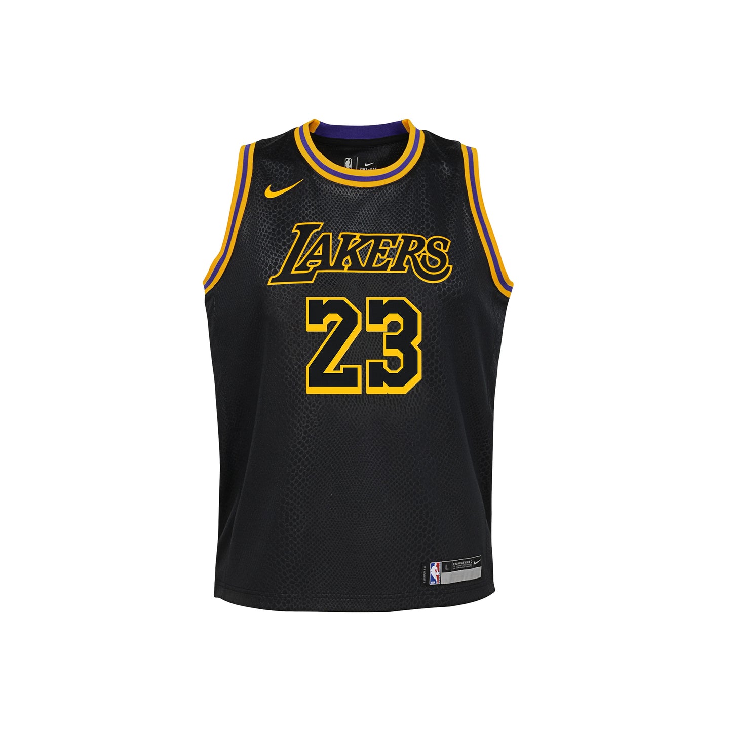Nike NBA LeBron James Lakers Swingman Jersey - Black, Size: L