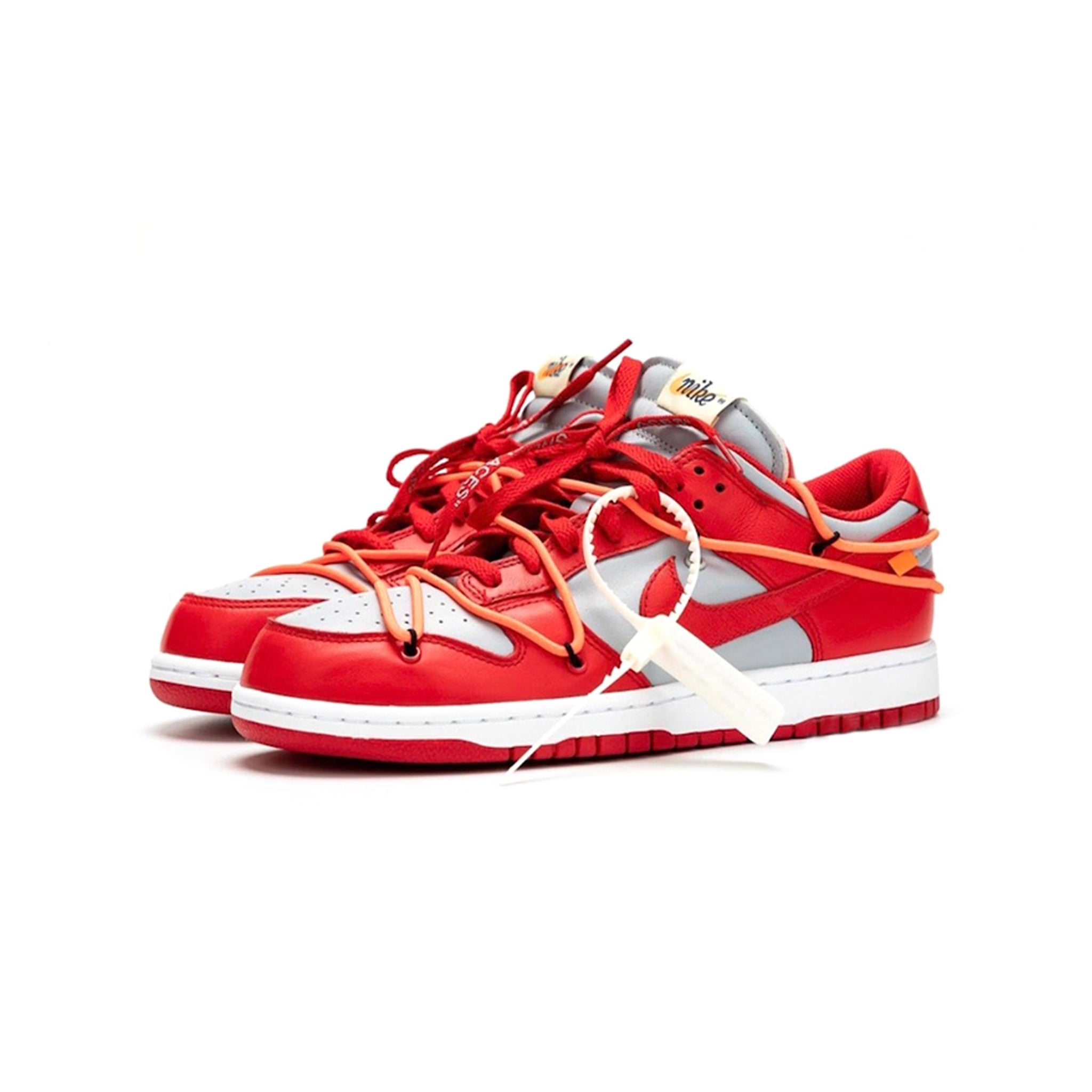 Off white x nike dunk clearance low university red release date