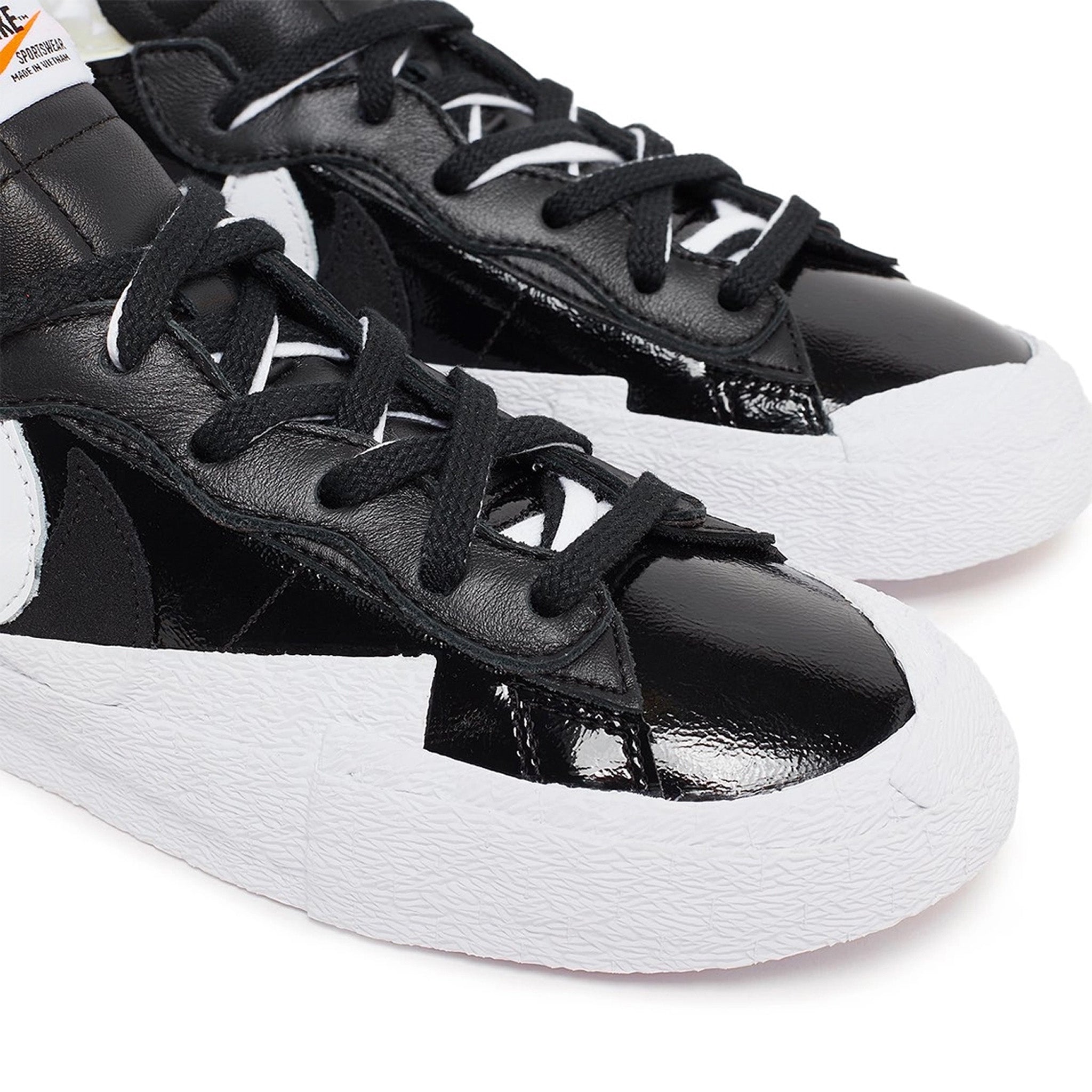 Nike Blazer Low Sacai Black Patent Leather – STEALPLUG KL