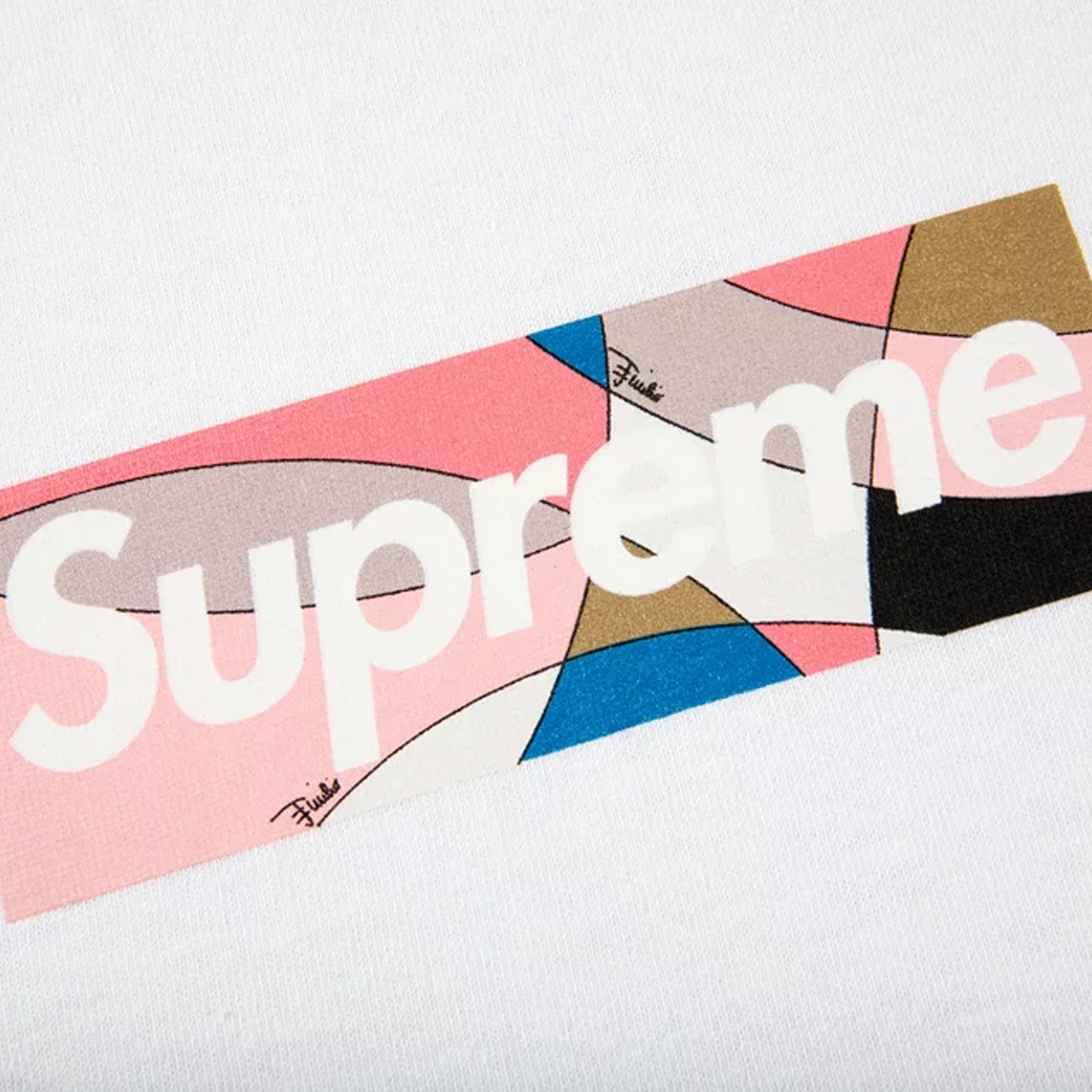 Supreme Emilio Pucci Box Logo Tee White/Pink – STEALPLUG KL
