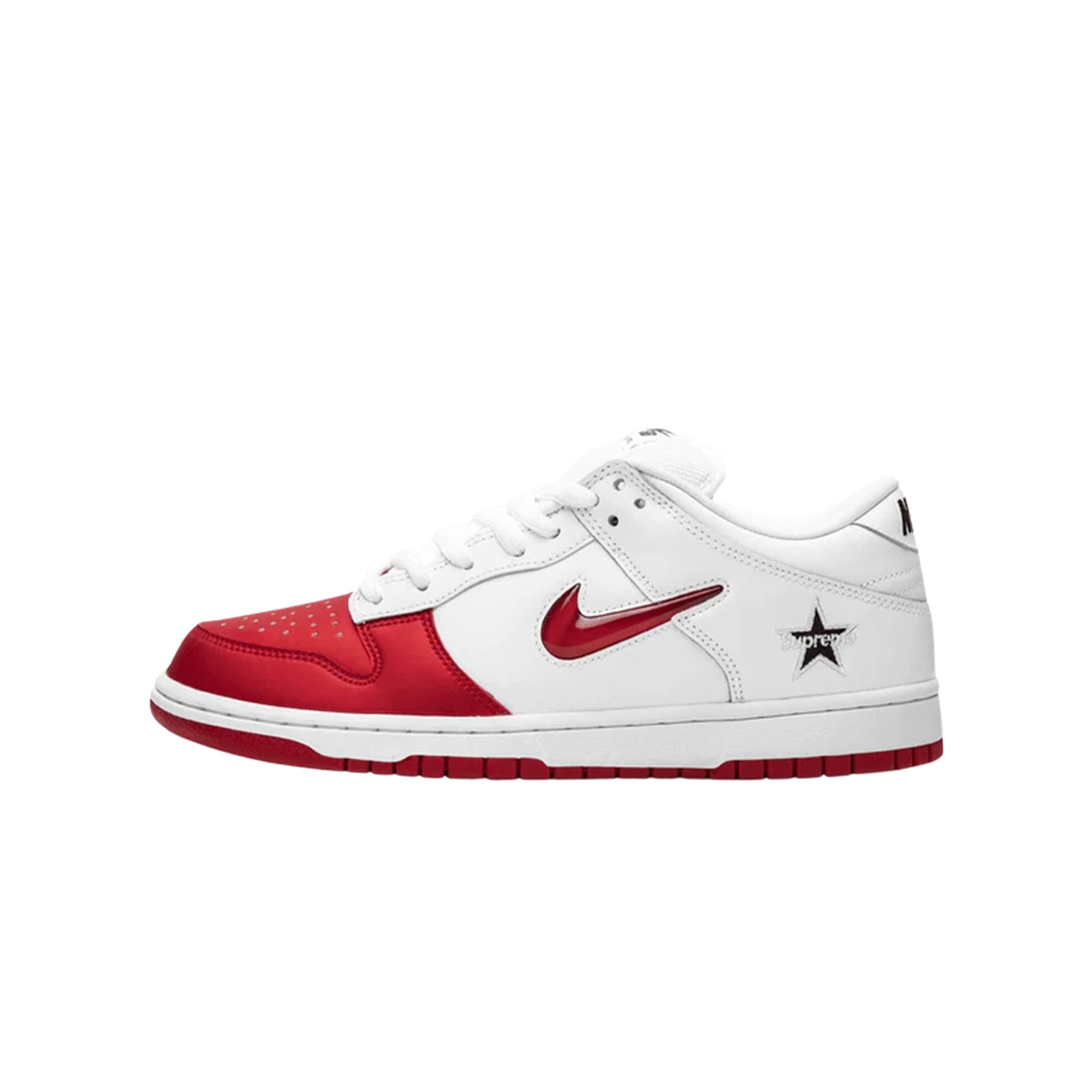 Nike SB Dunk Low Supreme Jewel Swoosh Red â STEALPLUG KL