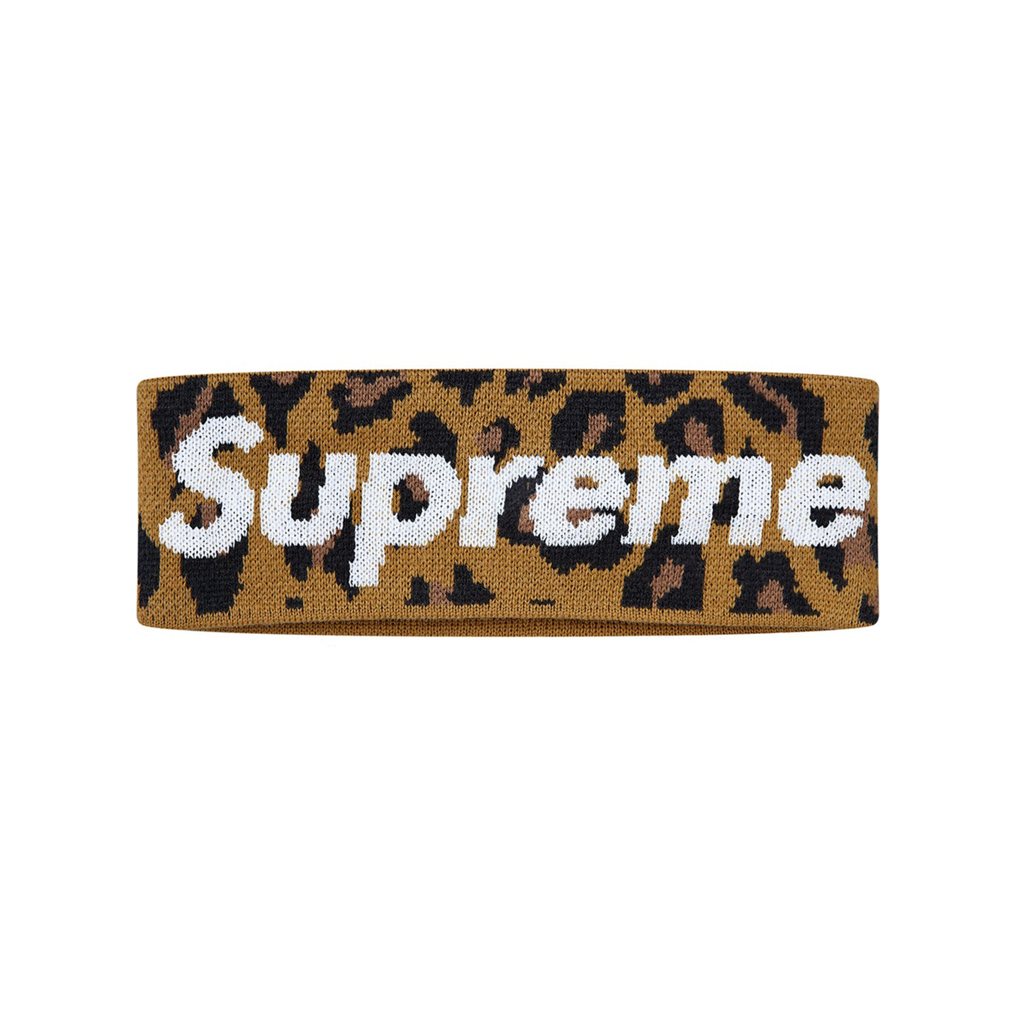 Supreme NewEra Big Logo Headband Leopard